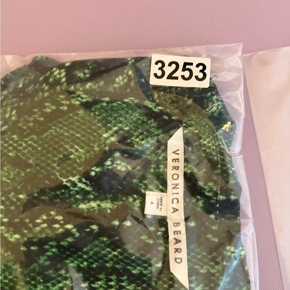 Veronica Beard Merci Python Printed Silk Top - Picture 6 of 6
